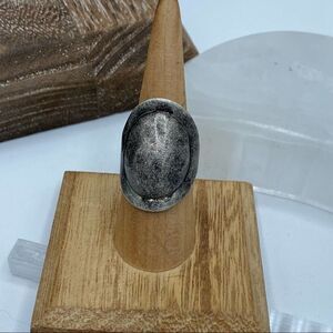 Ruthenium Brass Art Deco Dome Ring